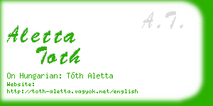 aletta toth business card
